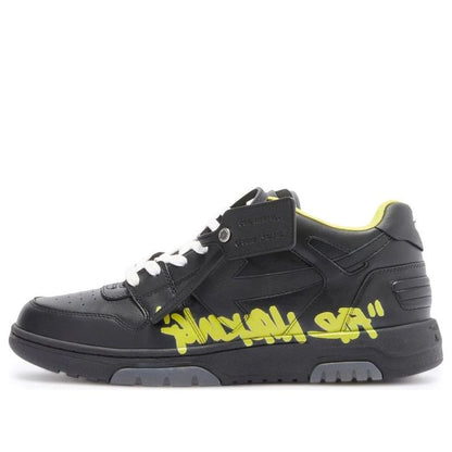 OFF-WHITE Out Of Office "OOO" Low Tops For Walking Black Yellow