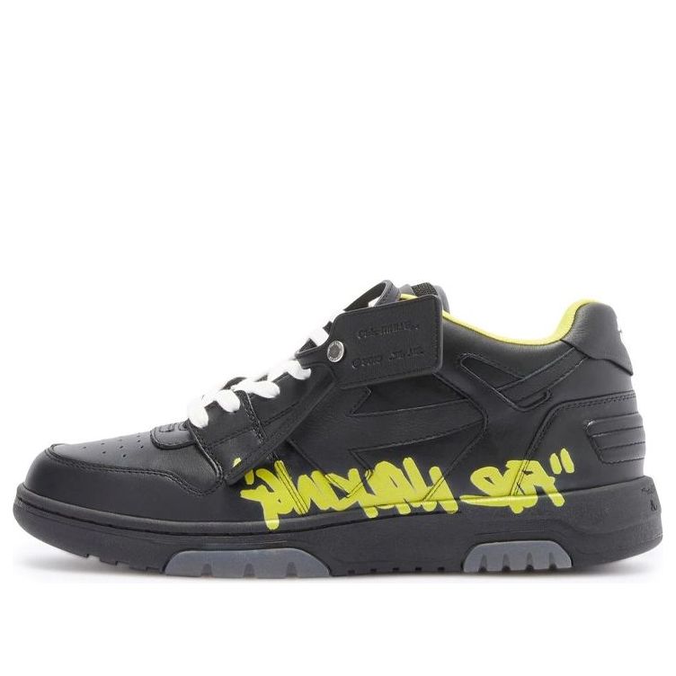 OFF-WHITE Out Of Office "OOO" Low Tops For Walking Black Yellow