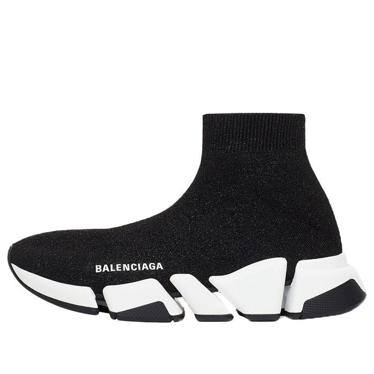 Balenciaga Speed 2.0 Black White Shiny (Women's)