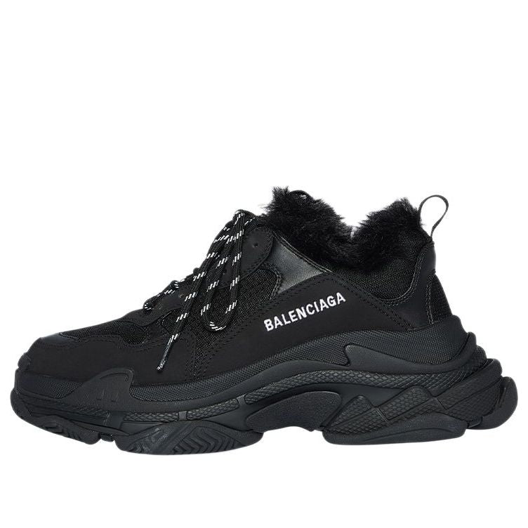 Balenciaga Triple S Fake Fur Black