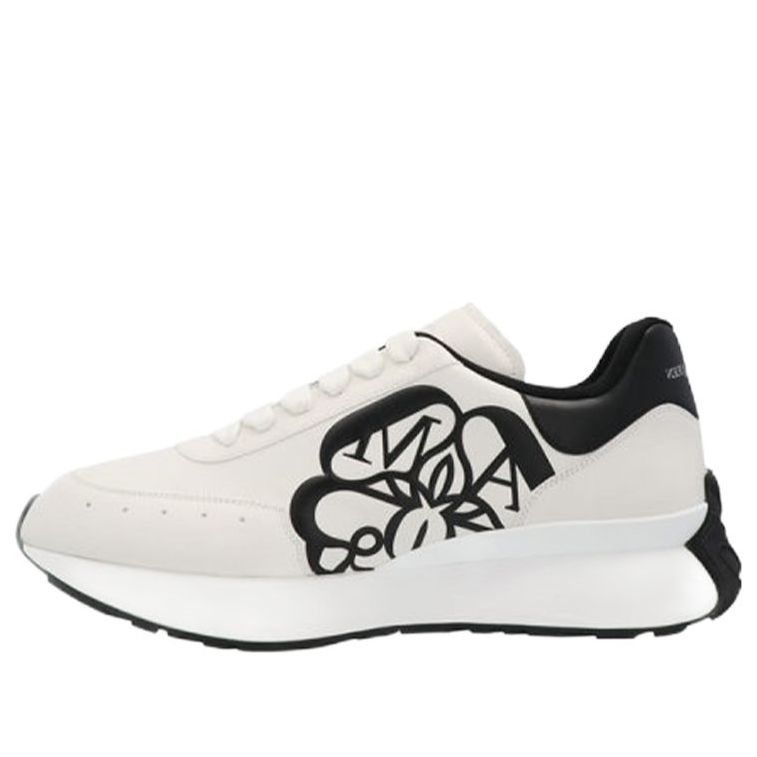 Alexander McQueen Sprint Runner White Black Crest