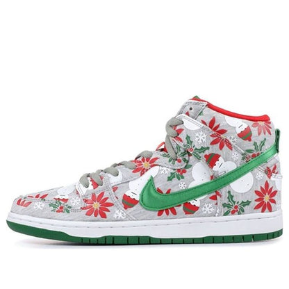 Nike SB Dunk High Concepts Ugly Christmas Sweater Grey (Special Box)
