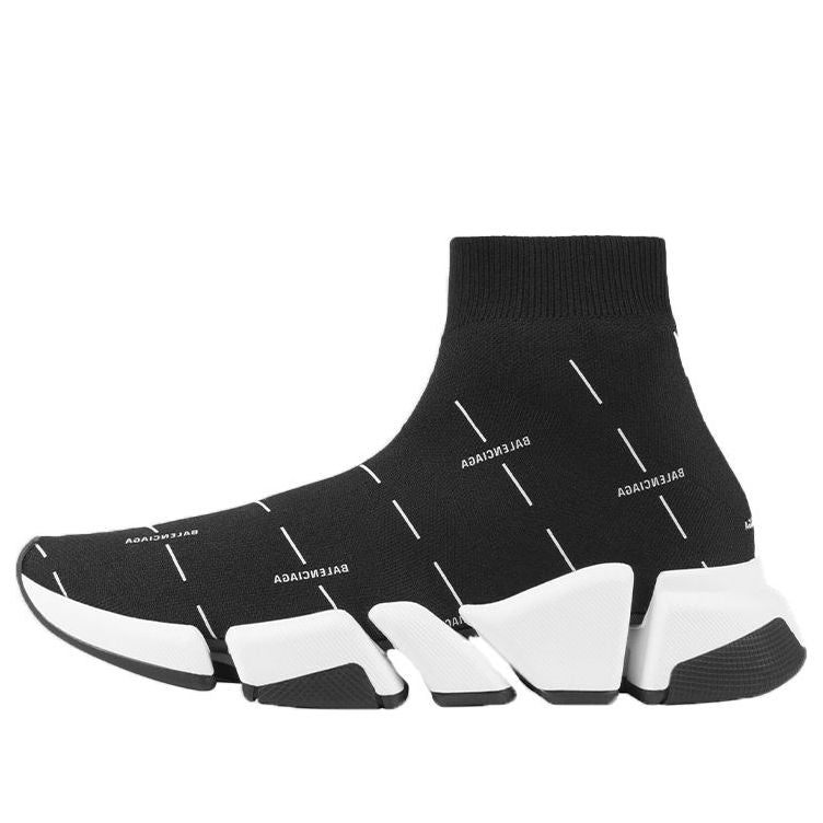 Balenciaga Speed 2.0 Black White Logo (Women's)
