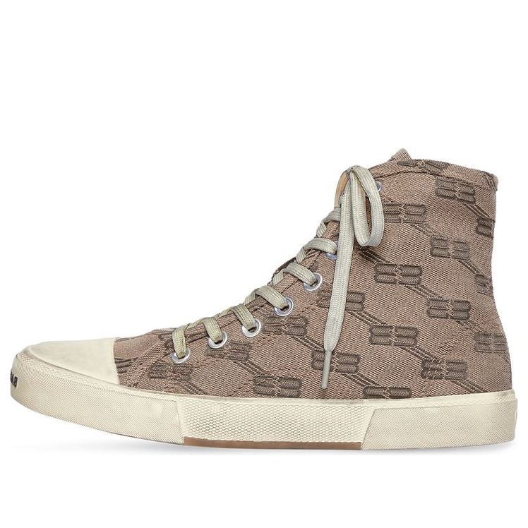 Balenciaga Paris BB Monogram High-Top Grey (Women's)