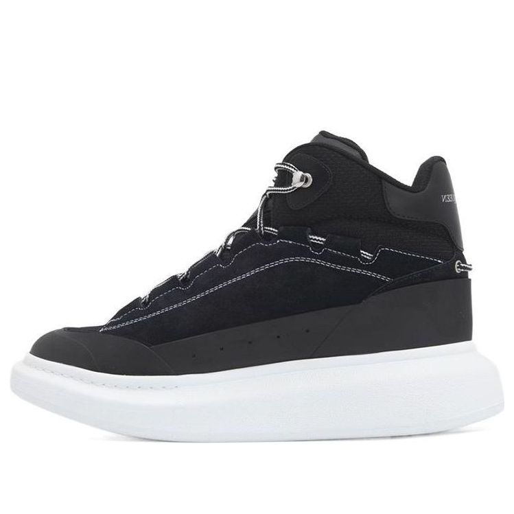 Alexander McQueen High Top Skate Sneaker Black White