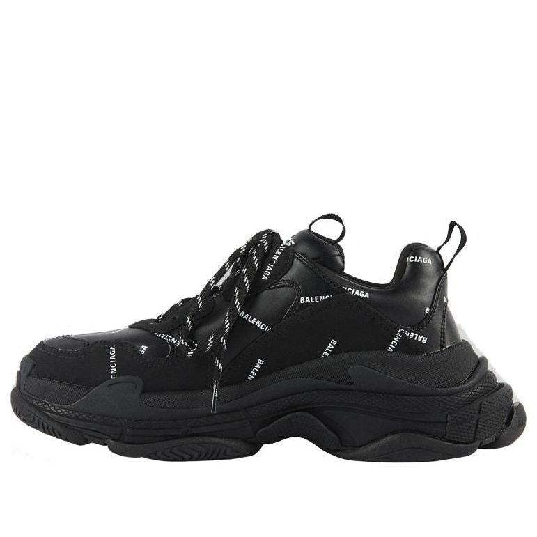 Balenciaga Triple S Allover Logo Black