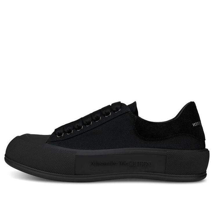 Alexander McQueen Deck Skate Plimsoll Lace-Up Triple Black