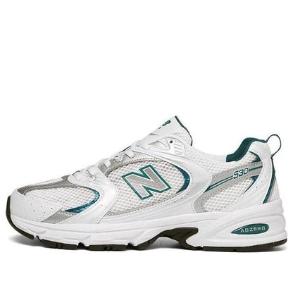 New Balance 530 White Silver Green
