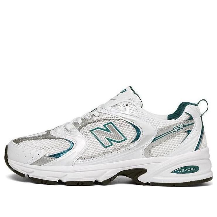 New Balance 530 White Silver Green