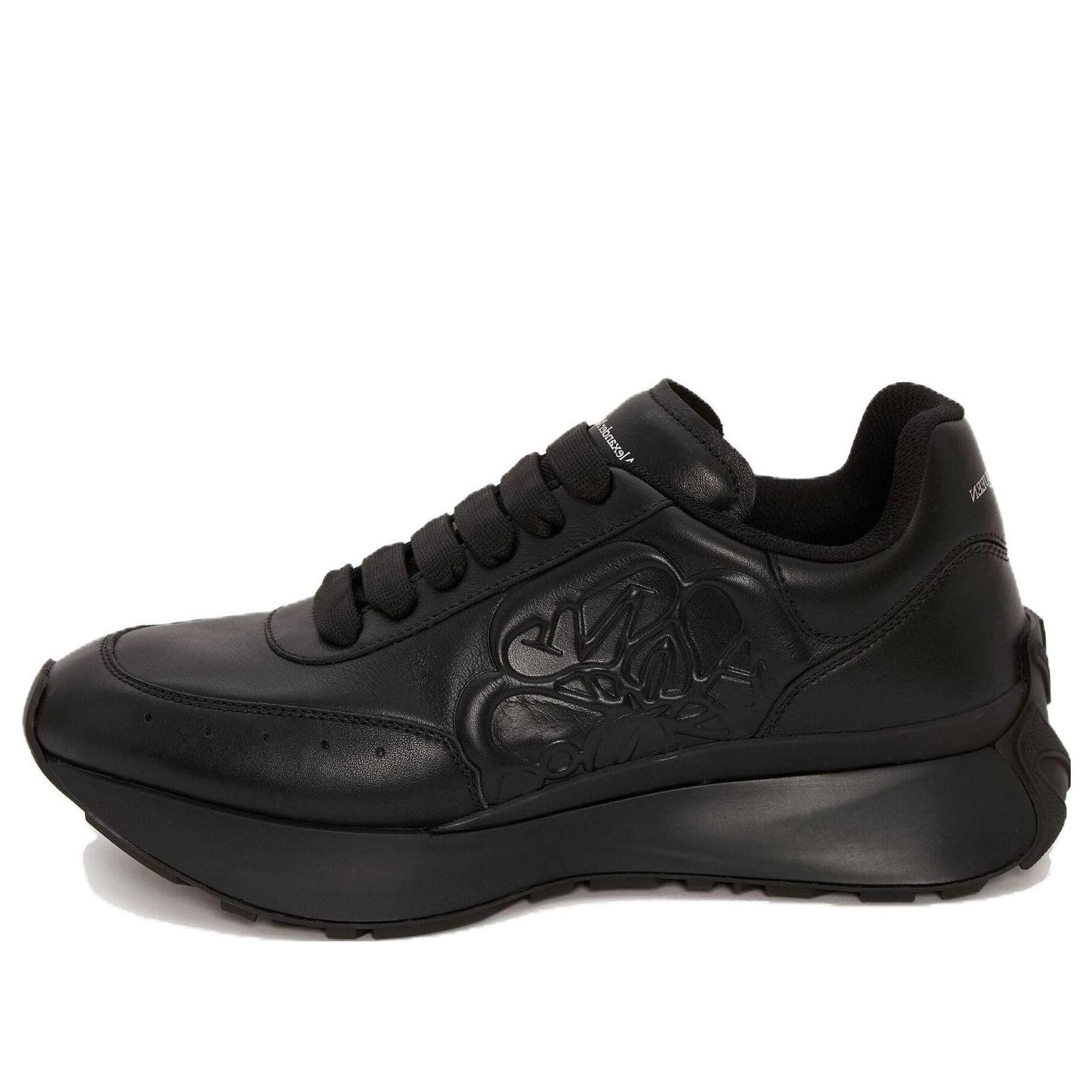 Alexander McQueen Sprint Runner Black Sealed Logo