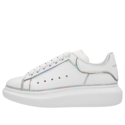 Alexander McQueen Oversized White Silver Hologram Trim