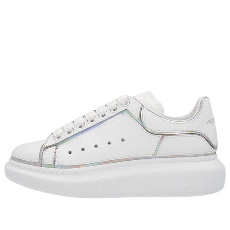 Alexander McQueen Oversized White Silver Hologram Trim