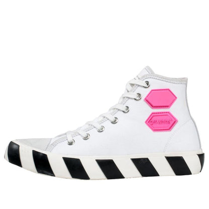 OFF-WHITE Vulcanized Hi Top White Fuchsia