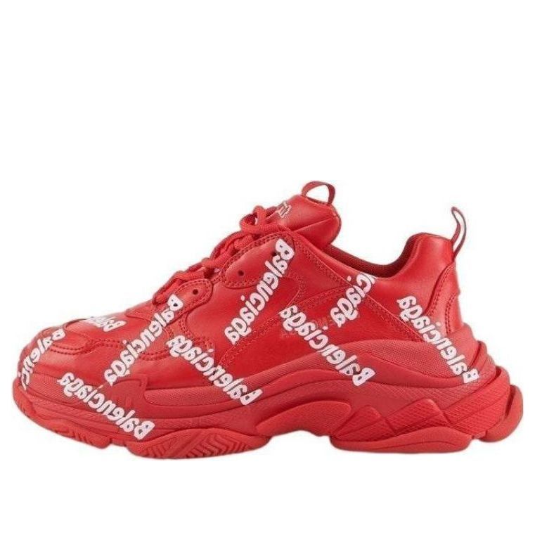 Balenciaga Triple S All Over Tomato Red White