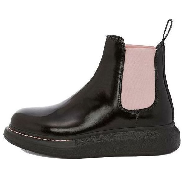 Alexander McQueen Hybrid Chelsea Boot Black Sugar Pink (Women's)