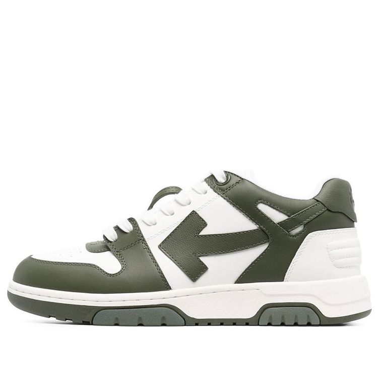 OFF-WHITE Out Of Office OOO Low Tops White Khaki