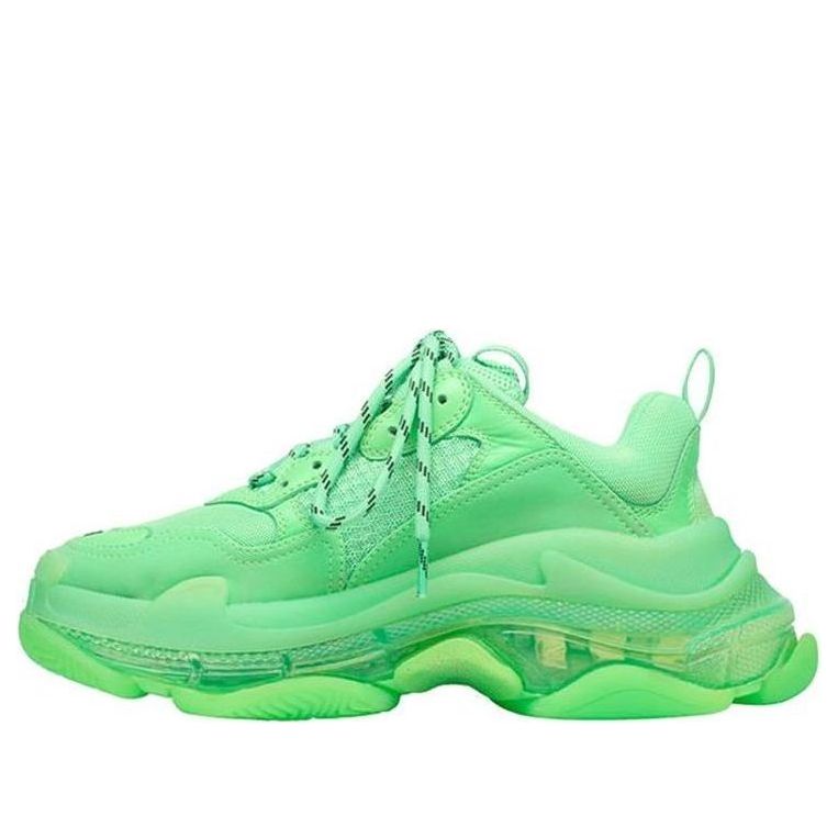 Balenciaga Triple S Soft Neon Green Clear Sole (Women's)