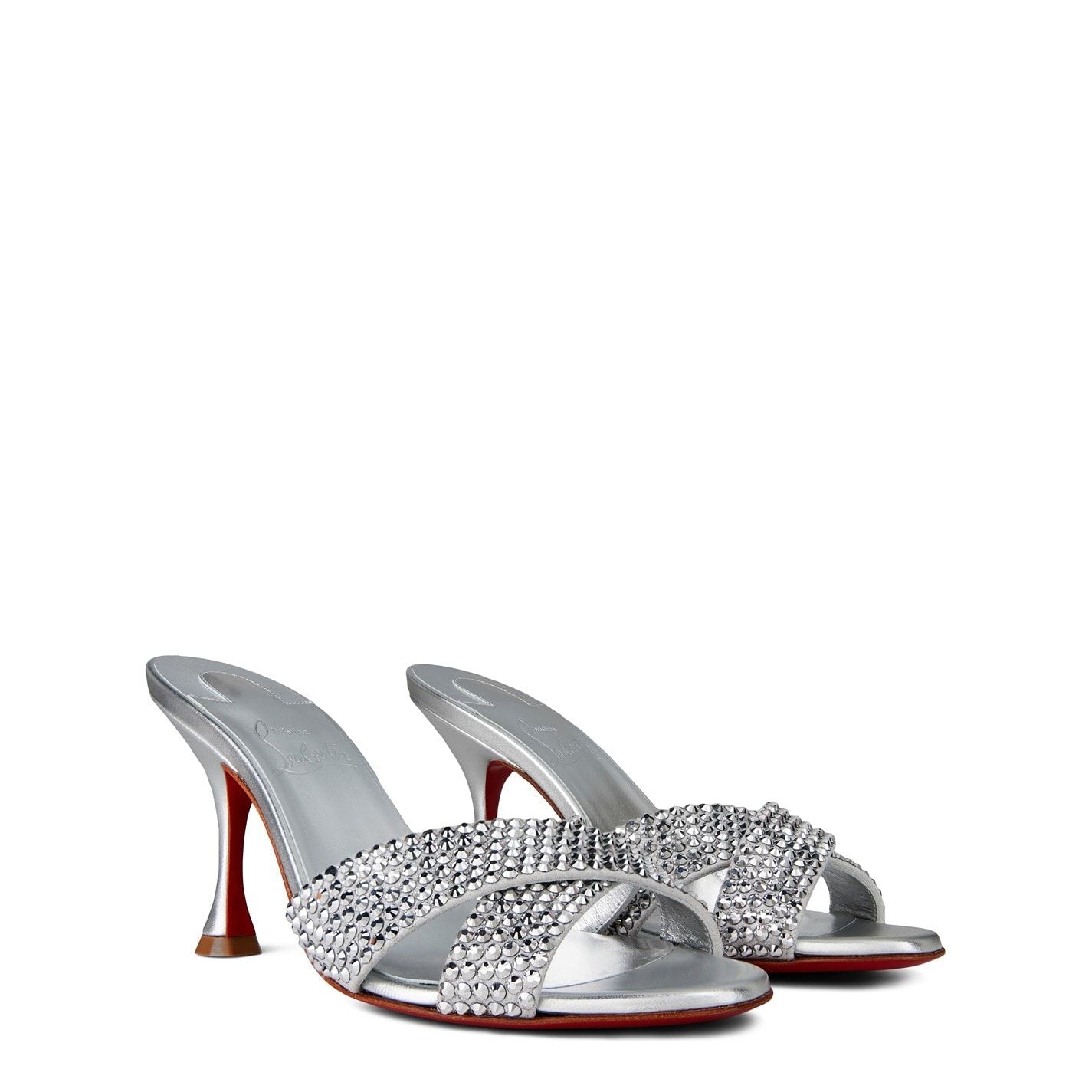 Mariza Is Back Embellished 85mm Leather Mules Version Silver