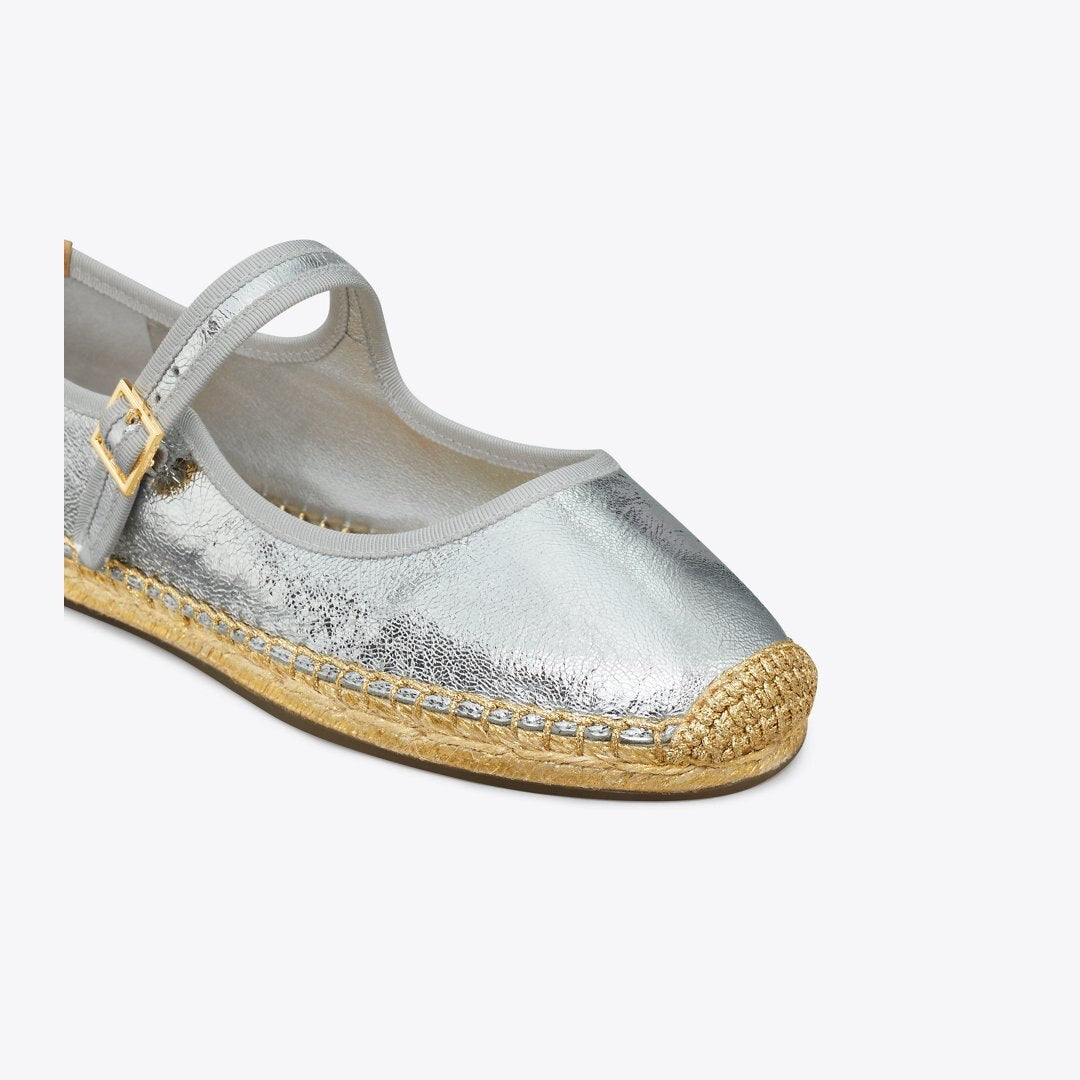 Tory Burch Mary Jane Espadrille SILVER / GRAY / NATURAL