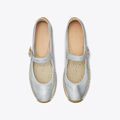 Tory Burch Mary Jane Espadrille SILVER / GRAY / NATURAL