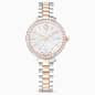 Swarovski Matrix 3-Link Watch Swiss Made Metal Bracelet Silver Tone Rose Gold-Tone Finish SW5715028