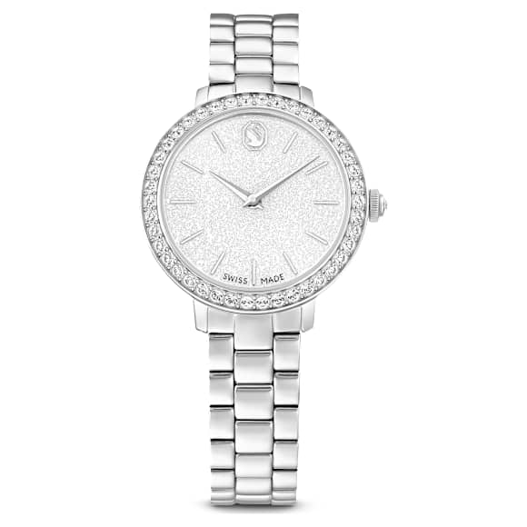 Swarovski Matrix 3-Link Watch Swiss Made Metal Bracelet Silver Tone Stainless Steel SW5706182