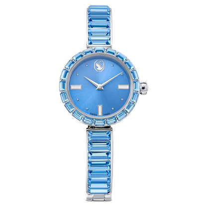 Swarovski Matrix Bangle Watch Swiss Made Crystal Bracelet Blue Stainless Steel SW5730172