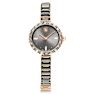 Swarovski Matrix Bangle Watch Swiss Made Crystal Bracelet Gray Rose Gold-Tone Finish SW5679887