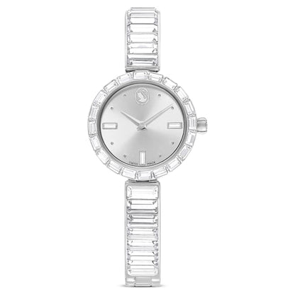 Swarovski Matrix Bangle Watch Swiss Made Crystal Bracelet White Stainless Steel SW5677487