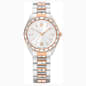 Swarovski Matrix Date Watch Swiss Made Metal Bracelet Rose Gold Tone Mixed Metal Finish SW5734663