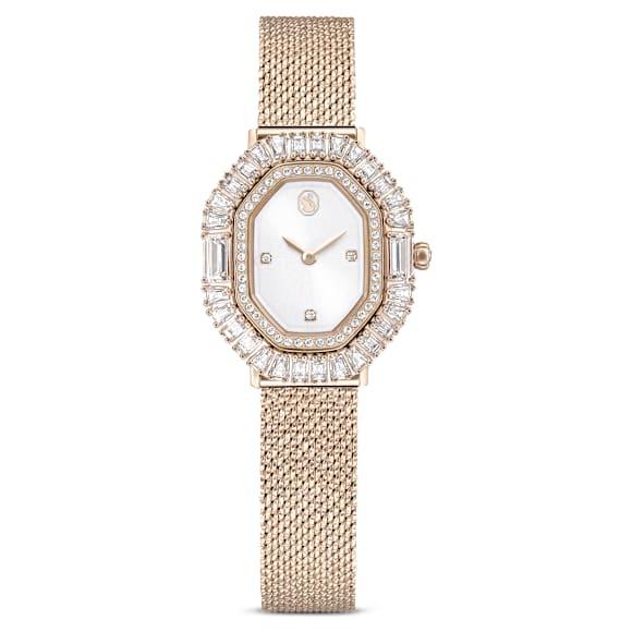 Swarovski Matrix Octagon Watch Metal Bracelet Gold Tone Champagne Gold-Tone Finish SW5732501