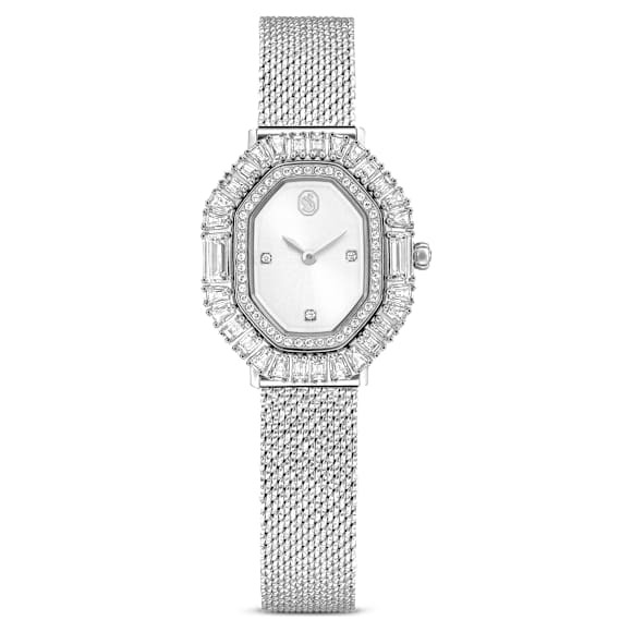 Swarovski Matrix Octagon Watch Metal Bracelet Silver Tone Stainless Steel SW5732498