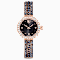 Swarovski Matrix Pearl Bangle Watch Swiss Made Crystal Bracelet Black Rose Gold-Tone Finish SW5743697