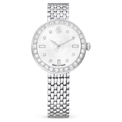 Swarovski Matrix Tennis 7-Link Watch Swiss Made Metal Bracelet Silver Tone Stainless Steel SW5673022