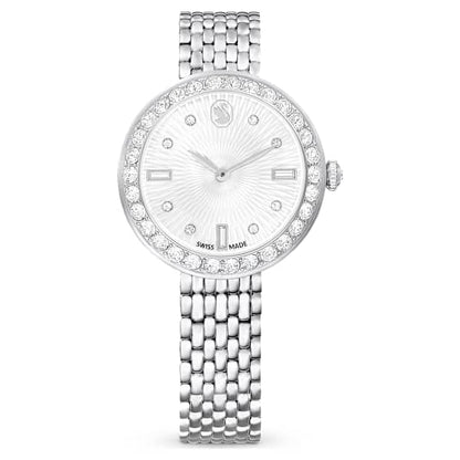 Swarovski Matrix Tennis 7-Link Watch Swiss Made Metal Bracelet Silver Tone Stainless Steel SW5673022