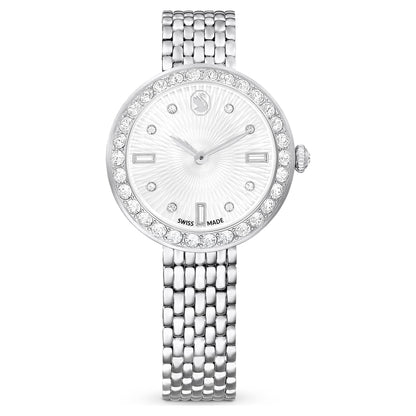 Swarovski Matrix Tennis 7-Link Watch Swiss Made Metal Bracelet Silver Tone Stainless Steel SW5673022
