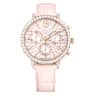 Swarovski Matrix Tennis Chrono Watch Swiss Made Leather Strap Pink Rose Gold-Tone Finish SW5698300