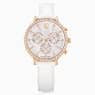 Swarovski Matrix Tennis Chrono Watch Swiss Made Leather Strap Rose Gold Tone Rose Gold-Tone Finish SW5754536