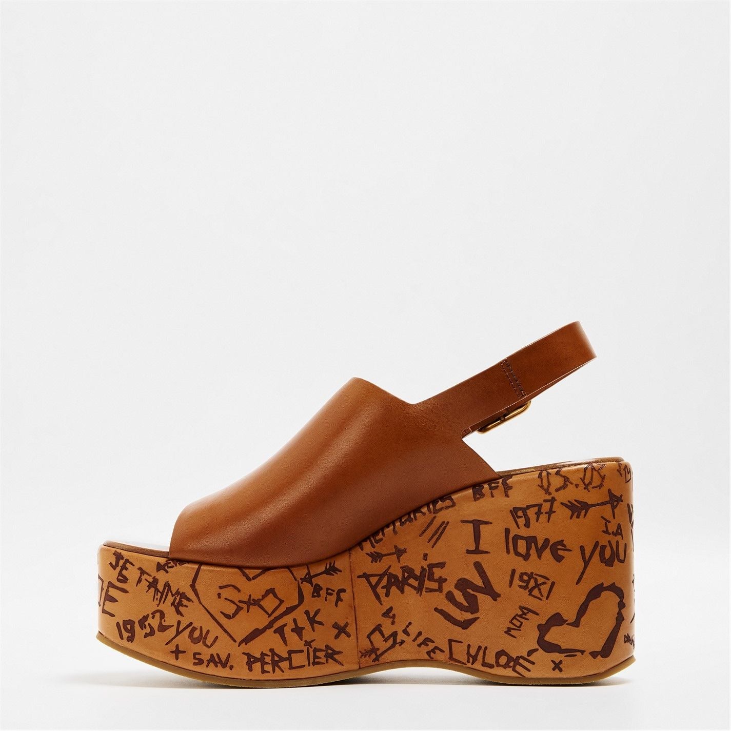  Maxime Wedge Sandals Ginger Brown