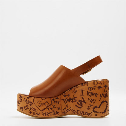  Maxime Wedge Sandals Ginger Brown