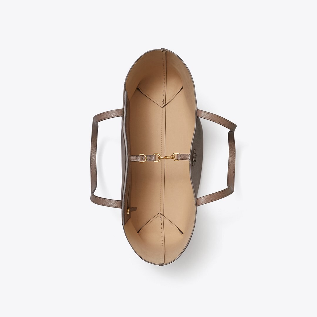 Tory Burch McGraw Tote Silver Maple