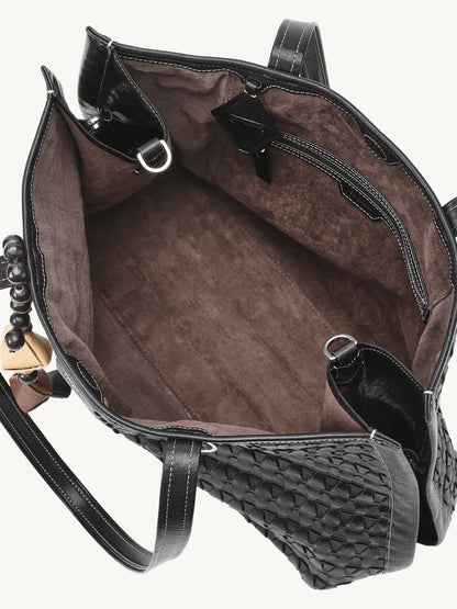 Songmont Medium Lattice Tote Onyx