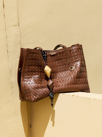 Songmont Medium Lattice Tote Sandal