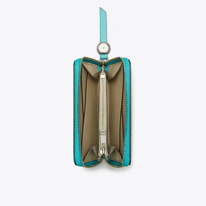 Tory Burch Medium Romy Wallet Soft Turquoise