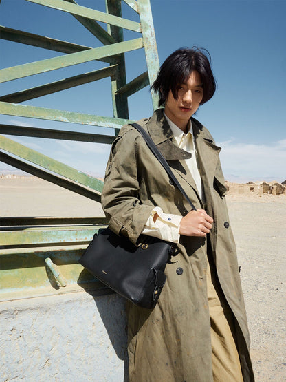 Songmont Medium Yore Hobo Bag Onyx Grain