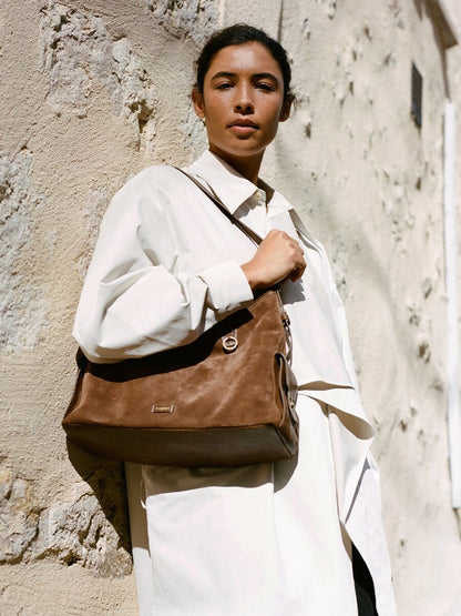 Songmont Medium Yore Hobo Bag Sandal Suede