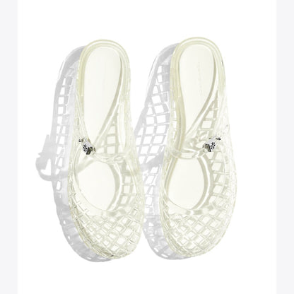 Tory Burch Mellow Mary Jane Jelly CLEAR / SILVER