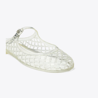 Tory Burch Mellow Mary Jane Jelly CLEAR / SILVER