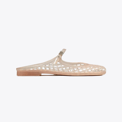 Tory Burch Mellow Mary Jane Jelly SOFT PINK GLITTER / SILVER