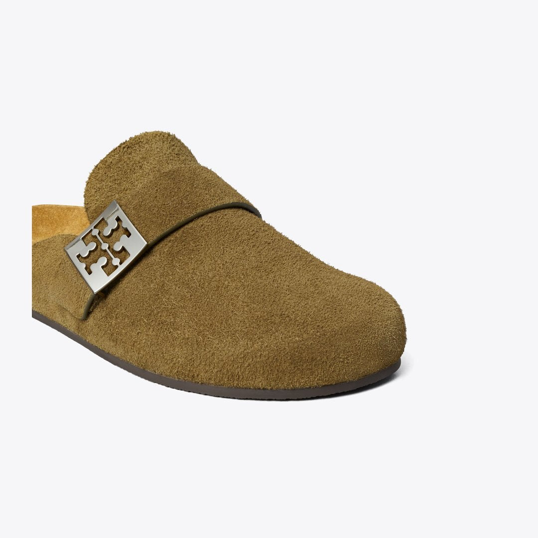 Tory Burch Mellow Mule WILD OLIVE / SILVER